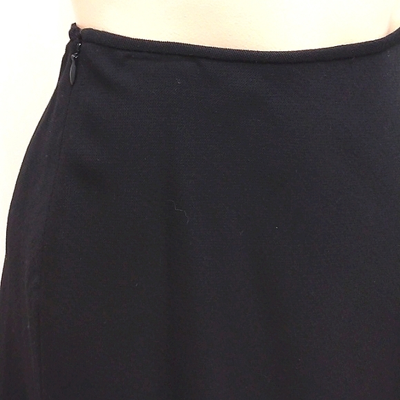 Joan & David Made in Italy Black 100% Virgin Wool Skirt, Size EU 46/US 12 NWT - Picture 3 of 10